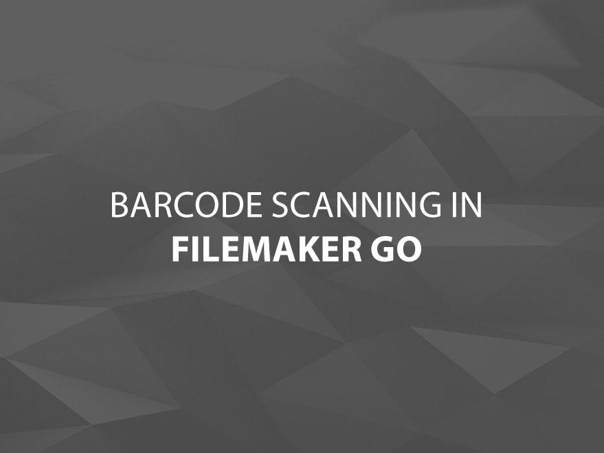 Barcode Scanning with FileMaker Go Image