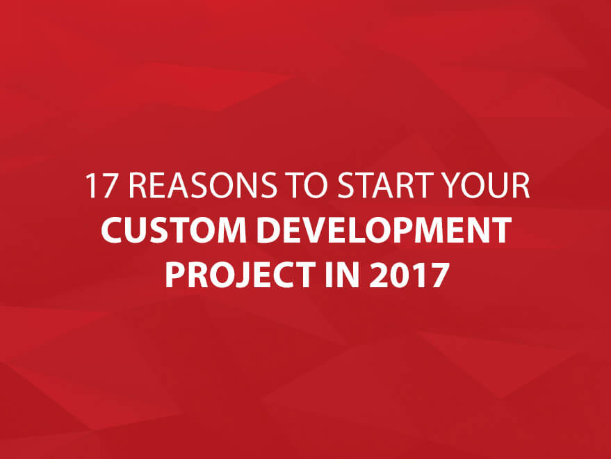 17 Reasons to Start Your Custom Development Project in 2017 Text Image