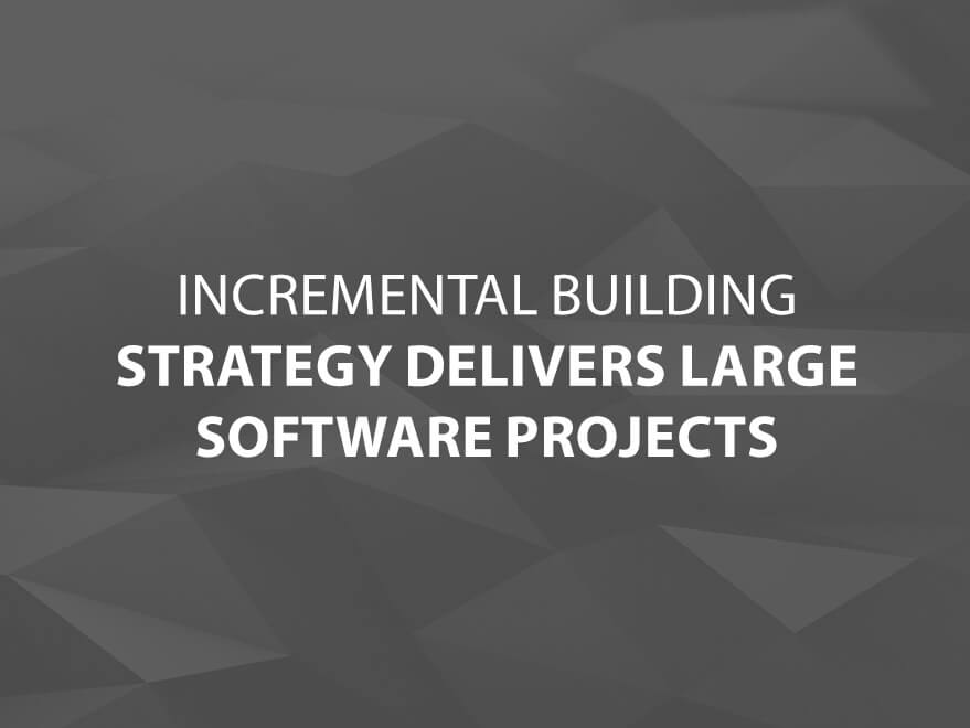 Incremental Building Strategy Delivers Large Software Projects Text Image