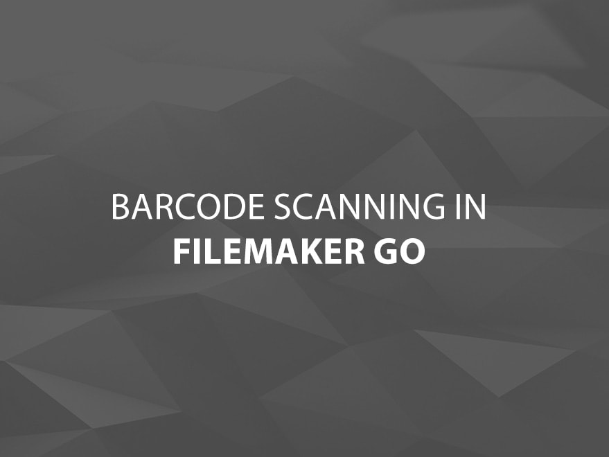 Barcode Scanning in FileMaker Go