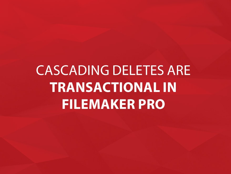 Cascading Deletes are Transactional Main Title Page