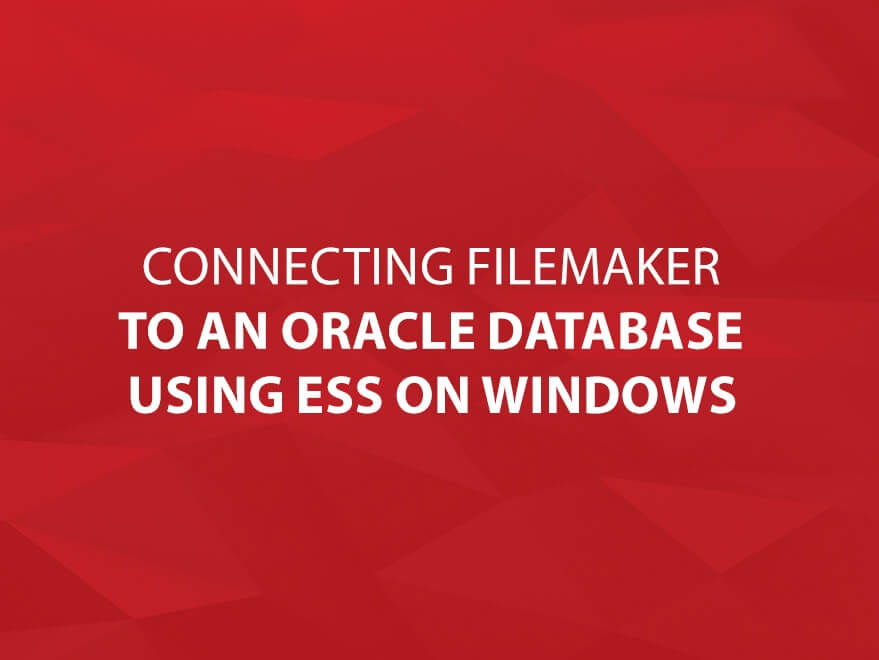 Connecting FileMaker to an Oracle Database Main Title Image