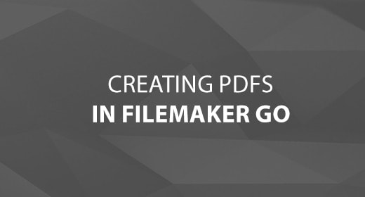 Creating PDFs in FileMaker Go