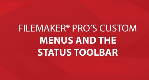 Custom Menus and the Status Toolbar