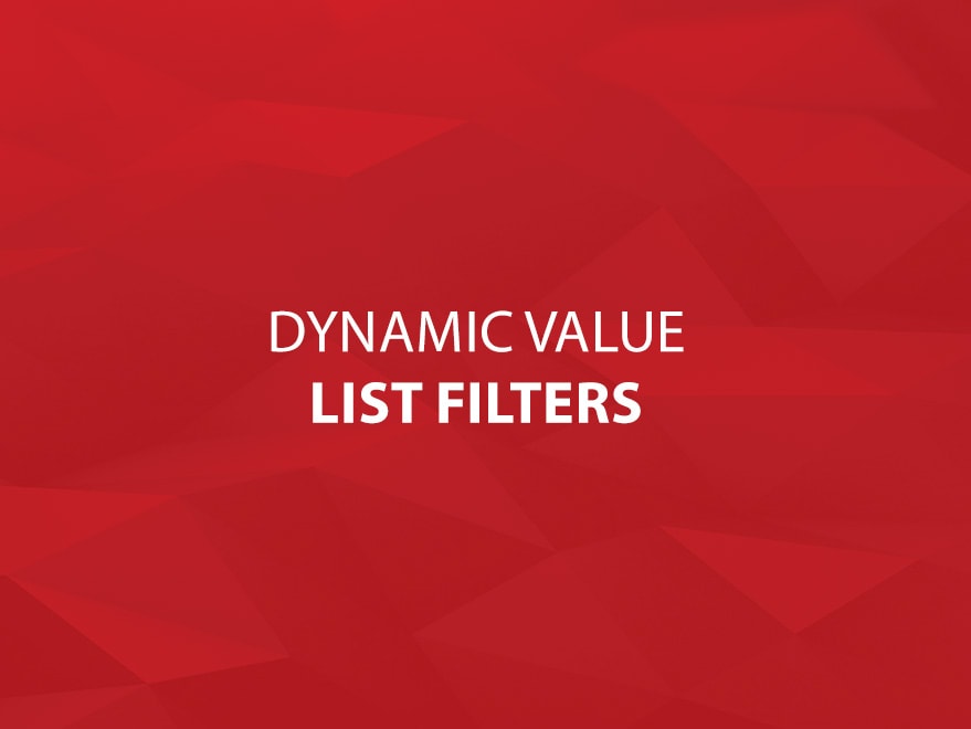 Dynamic Value List Filters Main Title Image