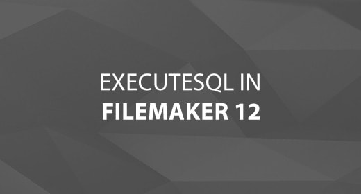 ExecuteSQL in FileMaker 12