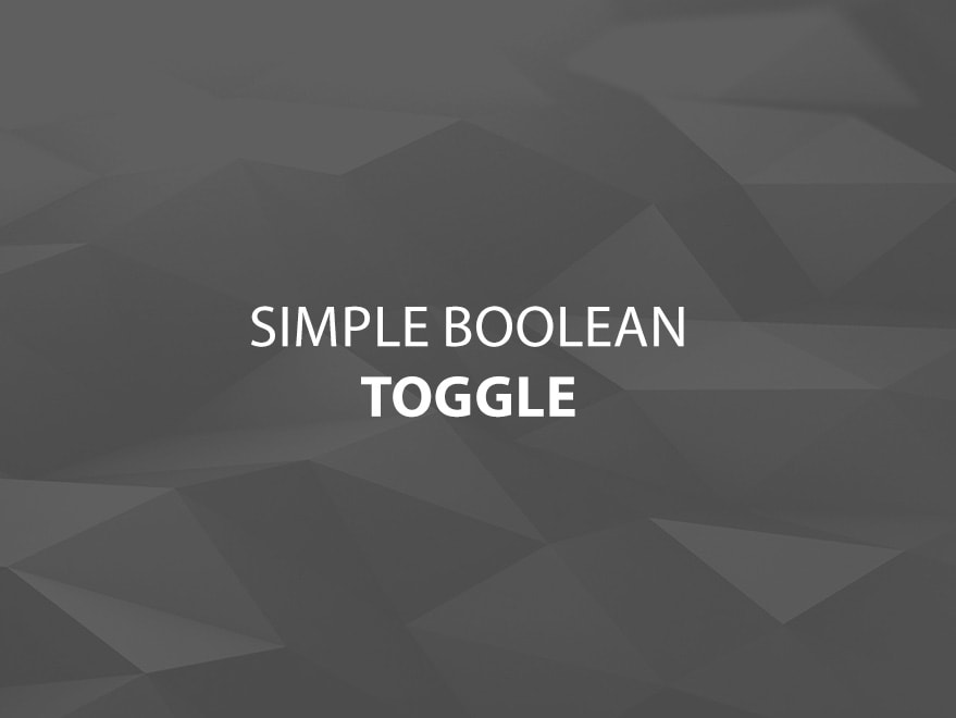 Simple Boolean Toggle Title Image