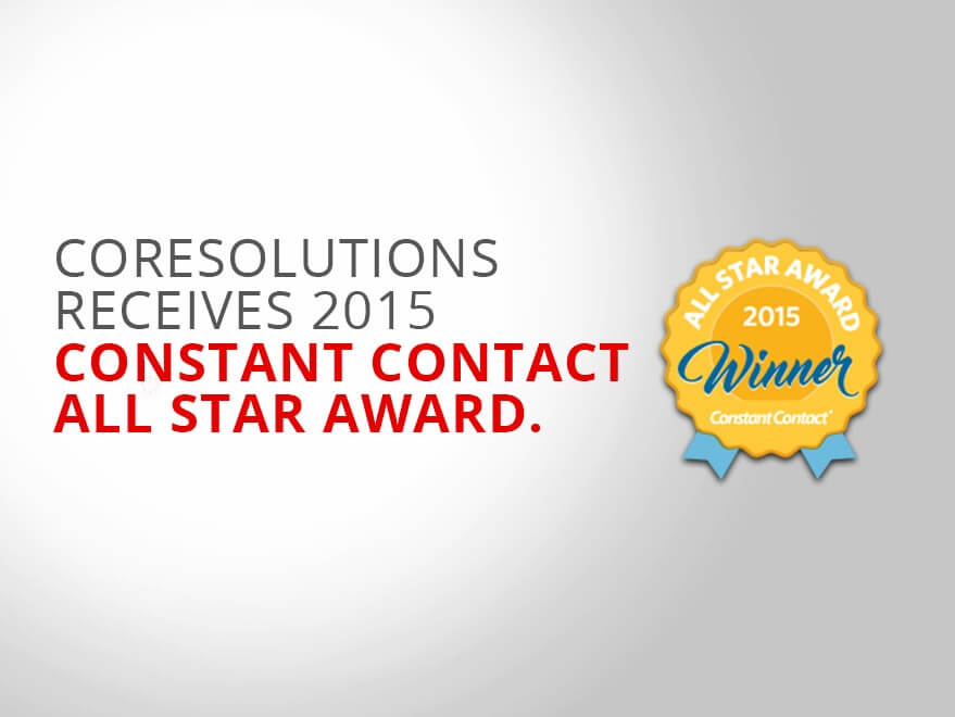 CoreSolutions Receives 2015 Constant Contact All Star Award