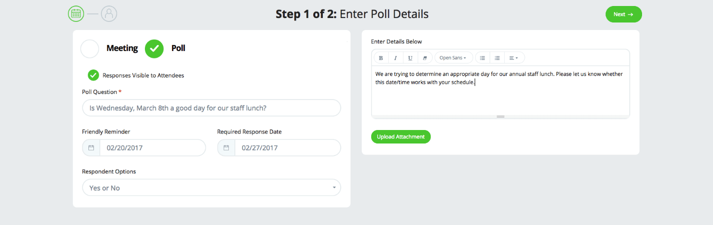 Image of the CoreUM screenshot - polling