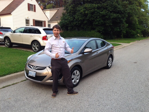 Image of Kyle and his sweet car