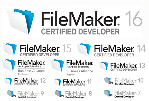 FileMaker Credentials CoreSolutions is Proud to Hold Image of FileMaker logo set